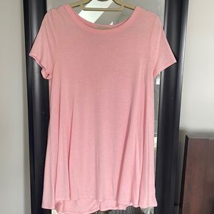 Pink T-shirt dress